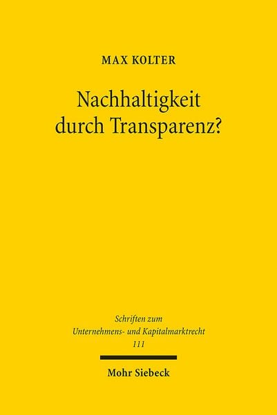 Produktbild: Nachhaltigkeit durch Transparenz?