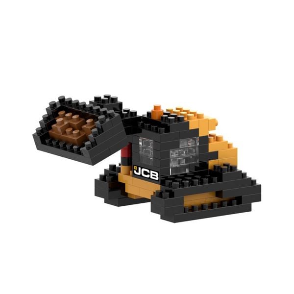 Produktbild: BRIXIES 250001 - JCB Kompaktlader, 3D Konstruktionsbausatz aus Ministeinen, 112 Teile