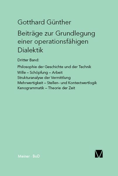 Produktbild: Beitr&auml;ge zur Grundlegung einer operationsf&auml;higen Dialektik (III)