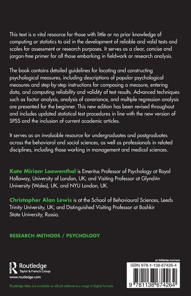Produktbild: An Introduction to Psychological Tests and Scales
