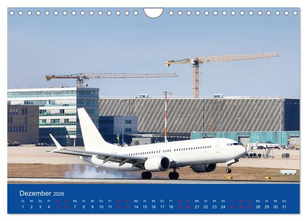 Produktbild: Besondere Flugzeuge am Flughafen Stuttgart (Wandkalender 2026 DIN A4 quer), CALVENDO Monatskalender