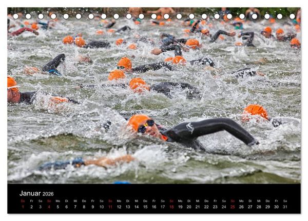 Produktbild: Fascination Triathlon (Tischkalender 2026 DIN A5 quer), CALVENDO Monatskalender