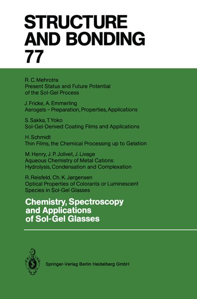 Produktbild: Chemistry, Spectroscopy and Applications of Sol-Gel Glasses