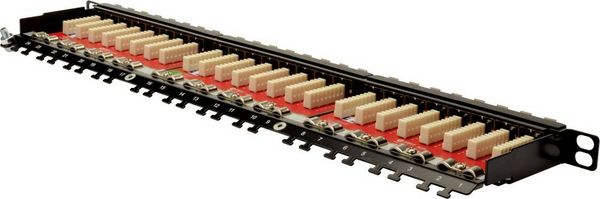 Produktbild: Digitus DN-91624S-SL-EA 24 Port Netzwerk-Patchpanel 483mm (19\") CAT 6a 0.5 HE