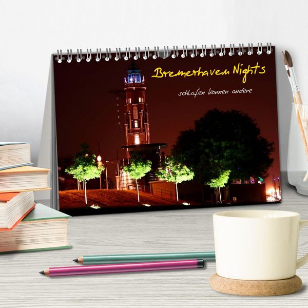 Produktbild: Bremerhaven Nights (Tischkalender 2026 DIN A5 quer), CALVENDO Monatskalender