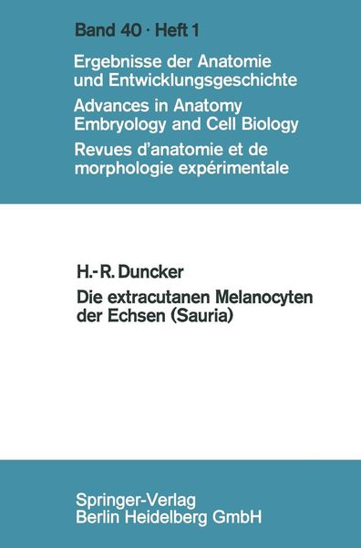 Produktbild: Die extracutanen Melanocyten der Echsen (Sauria)