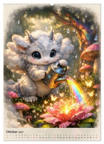 Produktbild: Flauschige Zauberlehrlinge (hochwertiger Premium Wandkalender 2027 DIN A2 hoch), Kunstdruck in Hochglanz