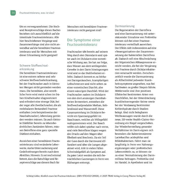 Produktbild: K&ouml;stlich essen Fructoseintoleranz