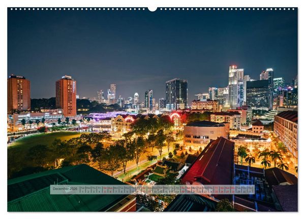 Produktbild: Discover Singapore (High Quality Premium Wall Calendar 2026 DIN A2 landscape),CALVENDO 12 Month Wall Calendar
