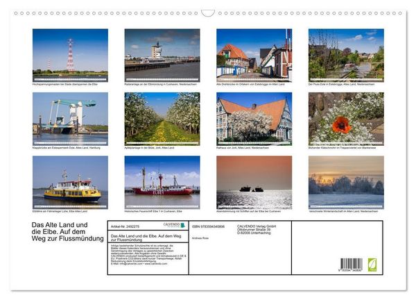 Produktbild: Das Alte Land und die Elbe. Auf dem Weg zur Flussm&uuml;ndung (Wandkalender 2027 DIN A2 quer), CALVENDO Monatskalender