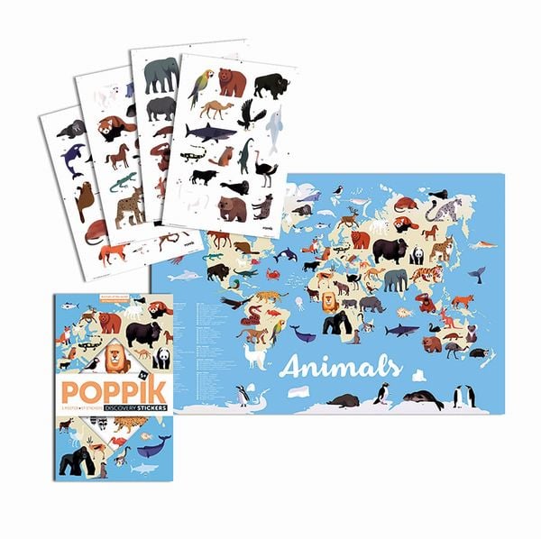 Produktbild: POPPIK - Lernposter & Sticker Tiere der Welt