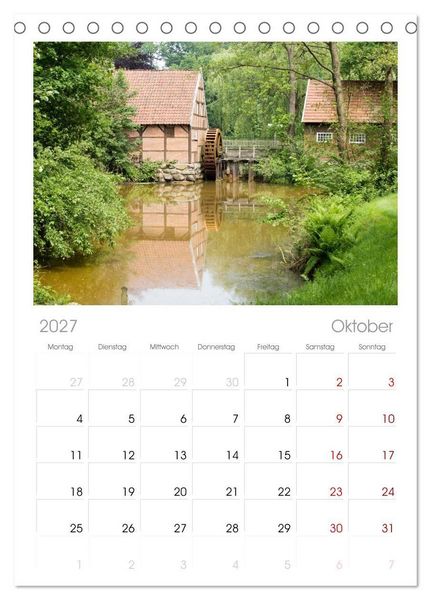 Produktbild: Tischplaner 2027 - Radland Deutschland - Niedersachsen (A5 Tischkalender zum Aufstellen) CALVENDO