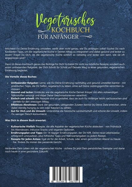 Produktbild: Vegetarisches Kochbuch f&uuml;r Anf&auml;nger