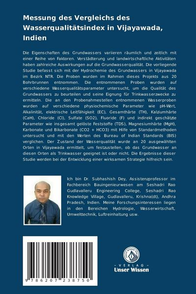 Produktbild: Messung des Vergleichs des Wasserqualit&auml;tsindex in Vijayawada, Indien