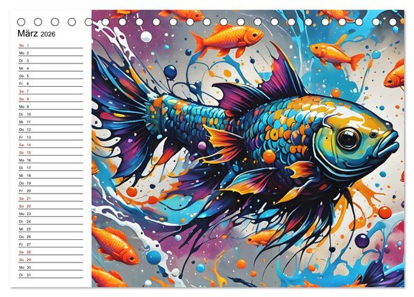 Produktbild: Street Art Sternzeichen (Tischkalender 2026 DIN A5 quer), CALVENDO Monatskalender