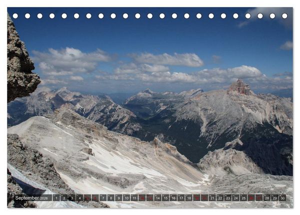 Produktbild: Dolomiten 2026 - Die wei&szlig;en Berge (Tischkalender 2026 DIN A5 quer), CALVENDO Monatskalender