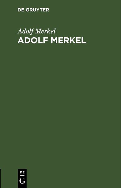Produktbild: Adolf Merkel