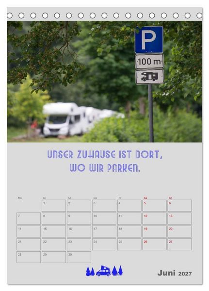 Produktbild: Camping - Hotel kann jeder! (Tischkalender 2027 DIN A5 hoch), CALVENDO Monatskalender