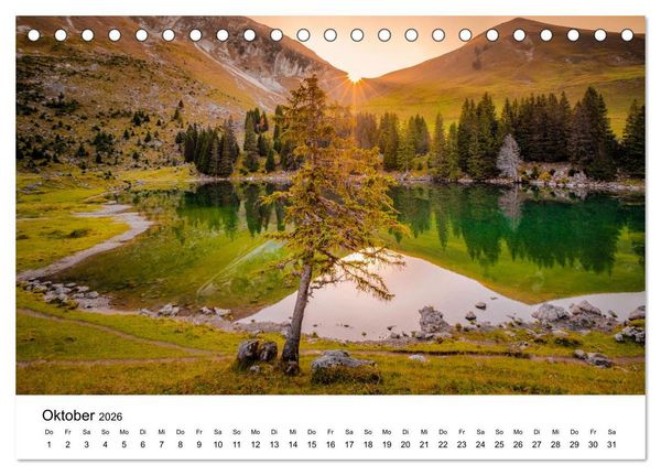 Produktbild: Wunderwelt Schweiz (Tischkalender 2026 DIN A5 quer), CALVENDO Monatskalender