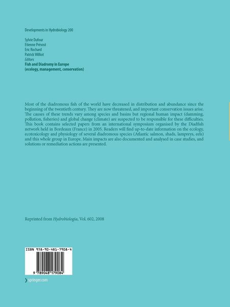 Produktbild: Fish and Diadromy in Europe (ecology, management, conservation)
