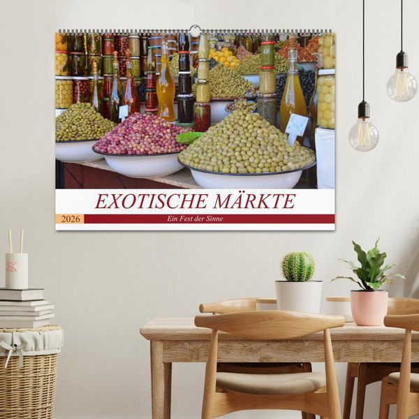 Produktbild: Exotische M&auml;rkte (Wandkalender 2026 DIN A2 quer), CALVENDO Monatskalender