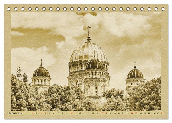 Produktbild: Riga &ndash; Ein Kalender im Zeitungsstil (Tischkalender 2026 DIN A5 quer), CALVENDO Monatskalender