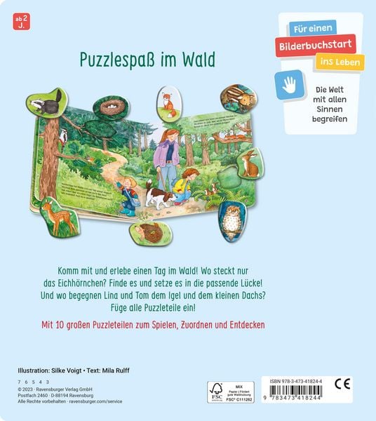 Produktbild: Mein gro&szlig;es Puzzle-Spielbuch - Wald