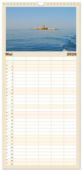 Produktbild: Familienplaner 2026 - Erlebe mit mir Lebenszeit mit 5 Spalten (Wandkalender, 21 x 45 cm) CALVENDO