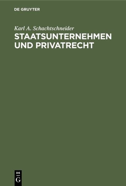 Produktbild: Staatsunternehmen und Privatrecht