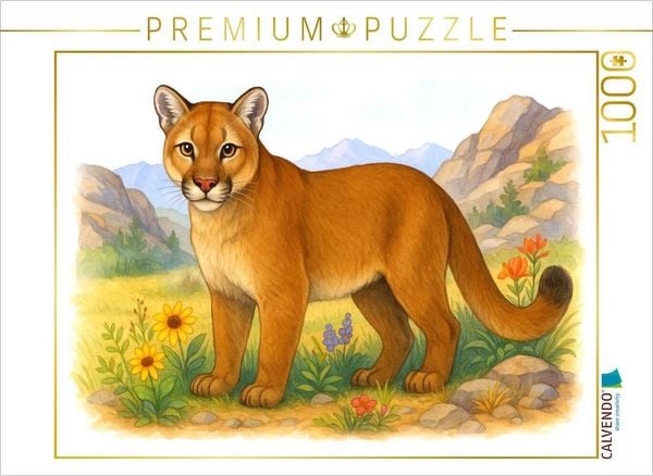 CALVENDO Puzzle Puma | 1000 Teile Lege-Größe 64x48cm Foto-Puzzle für glückliche Stunden
