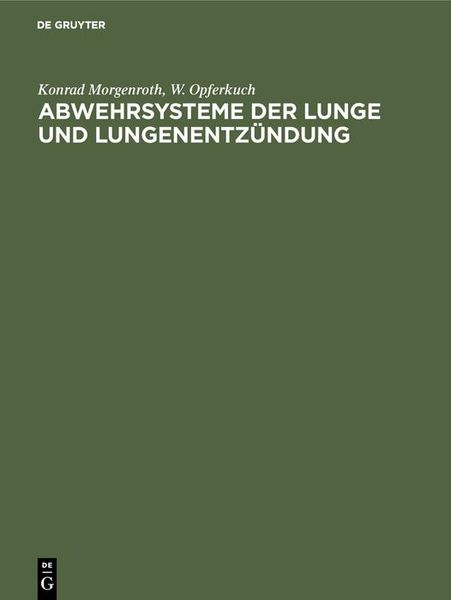 Produktbild: Abwehrsysteme der Lunge und Lungenentz&uuml;ndung