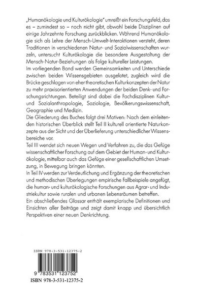 Produktbild: Human&ouml;kologie und Kultur&ouml;kologie
