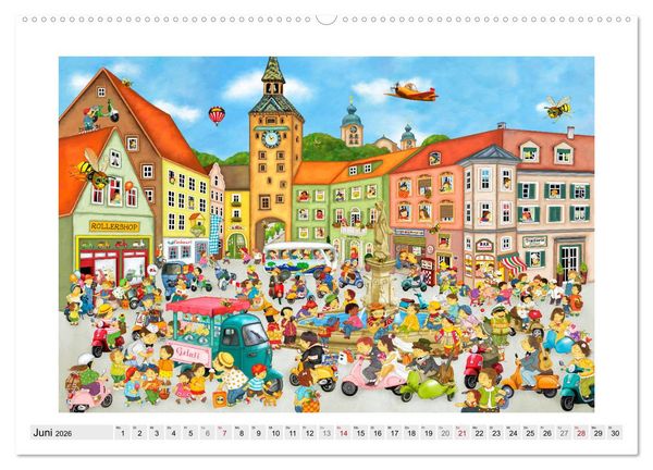 Produktbild: Meine kleine Wimmelwelt (Wandkalender 2026 DIN A2 quer), CALVENDO Monatskalender