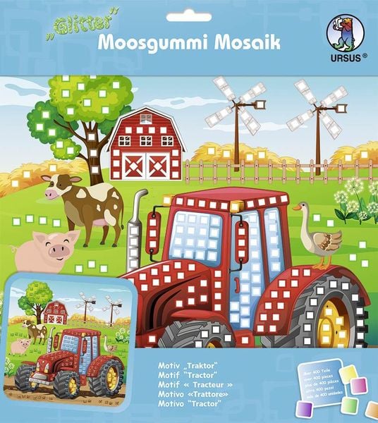 Produktbild: URSUS Moosgummi-Mosaik "Glitter - Traktor"
