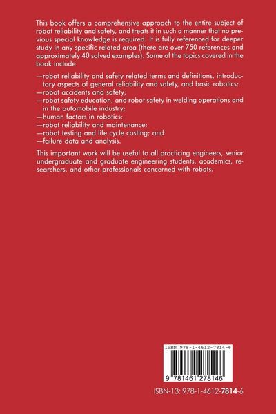 Produktbild: Robot Reliability and Safety