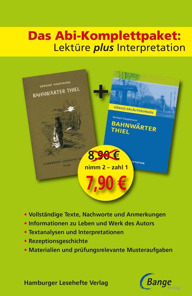 Produktbild: Bahnw&auml;rter Thiel -  Lekt&uuml;re plus Interpretation: K&ouml;nigs Erl&auml;uterung + kostenlosem Hamburger Leseheft von Gerhart Hauptmann.