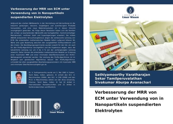 Verbesserung der MRR von ECM unter Verwendung von in Nanopartikeln suspendierten Elektrolyten, Taschenbuch von Sathiyamoorthy Varatharajan , Sekar