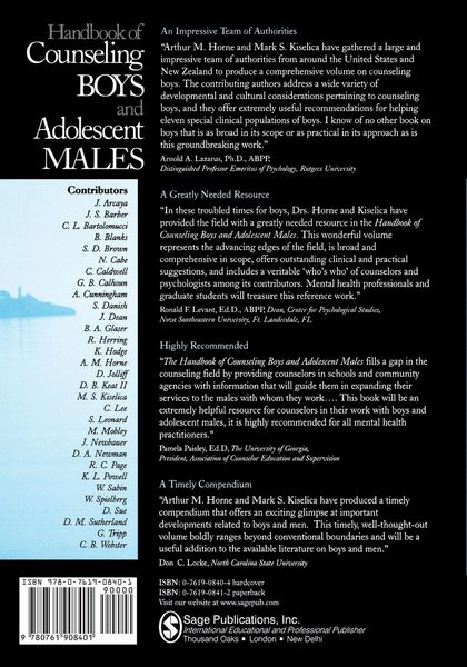 Produktbild: Handbook of Counseling Boys and Adolescent Males