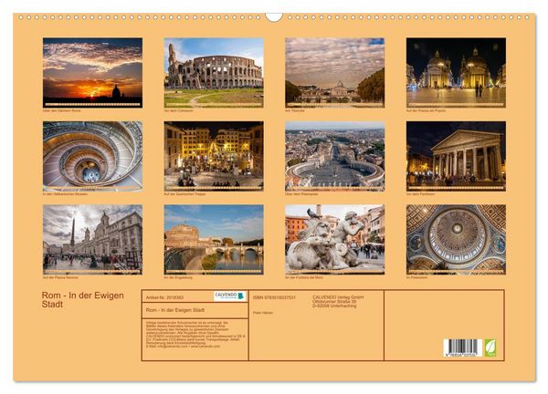 Produktbild: Rom - In der Ewigen Stadt (Wandkalender 2026 DIN A2 quer), CALVENDO Monatskalender