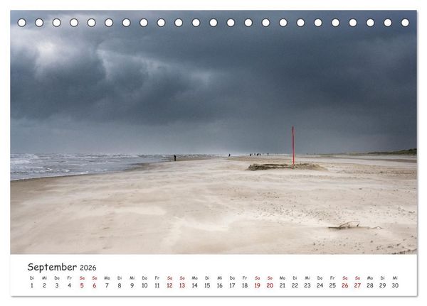 Produktbild: Nordsee, Meer, Strand und Wind (Tischkalender 2026 DIN A5 quer), CALVENDO Monatskalender