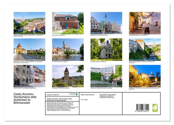 Produktbild: Cesky Krumlov. Tschechiens stille Sch&ouml;nheit im B&ouml;hmerwald (hochwertiger Premium Wandkalender 2026 DIN A2 quer), Kunstdruck in Hochglanz