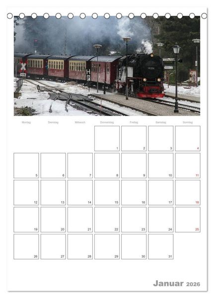 Produktbild: Mit Dampf durch den Harz (Tischkalender 2026 DIN A5 hoch), CALVENDO Monatskalender
