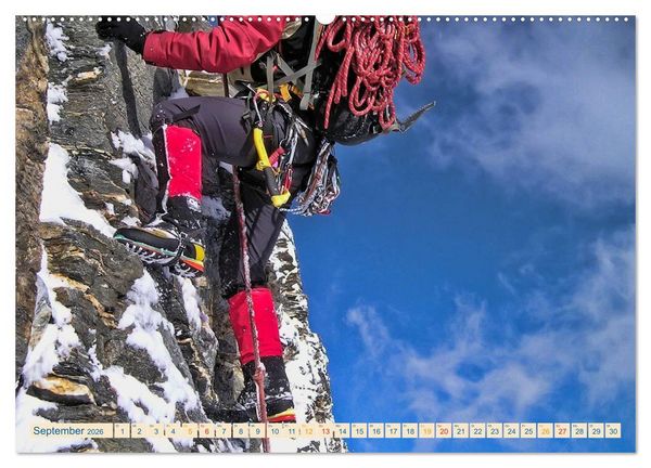 Produktbild: Bergsteigen und Klettern (hochwertiger Premium Wandkalender 2026 DIN A2 quer), Kunstdruck in Hochglanz