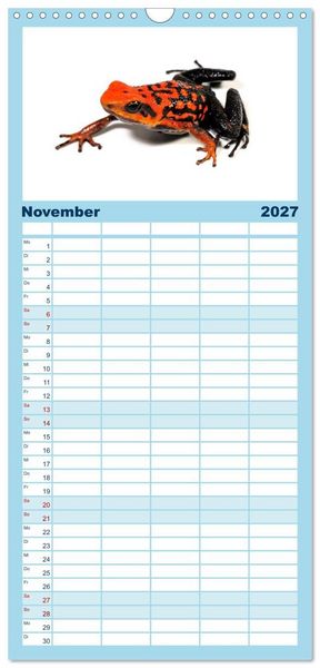 Produktbild: Familienplaner 2027 - Farbenpracht der Fr&ouml;sche mit 5 Spalten (Wandkalender, 21 x 45 cm) CALVENDO