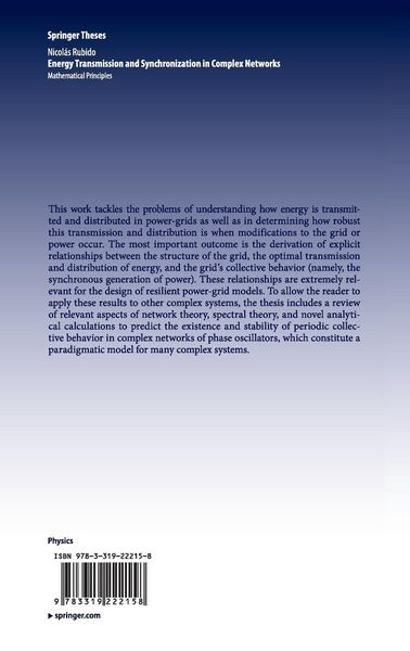 Produktbild: Energy Transmission and Synchronization in Complex Networks