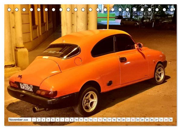 Produktbild: Alte Schweden - Schwedische Oldtimer in Kuba (Tischkalender 2026 DIN A5 quer), CALVENDO Monatskalender