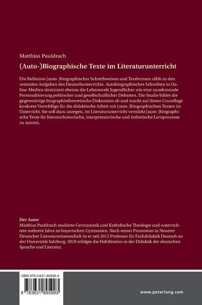 Produktbild: (Auto-)Biographische Texte im Literaturunterricht