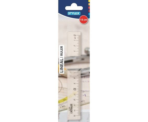 Produktbild: Stylex Lineal, transparent, 15 cm