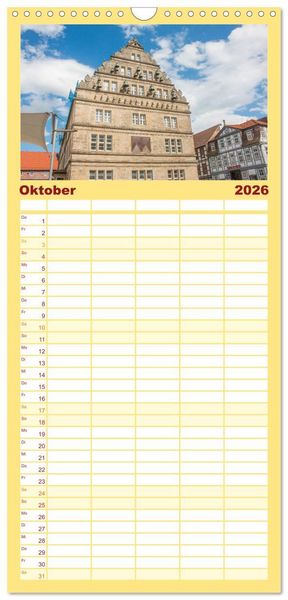 Produktbild: Familienplaner 2026 - Altes Hameln mit 5 Spalten (Wandkalender, 21 x 45 cm) CALVENDO