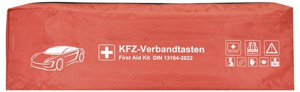 Produktbild: besTreat 3 in 1 Car first aid kit Verbandtasche Inkl. Warndreieck Bus, Wohnmobile, Pkw, SUV (L x B x H) 130 x 440 x 60 mm EN 14683 DIN 13164 1 St.